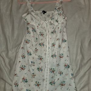 White button up dress